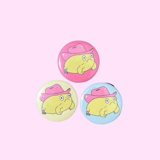 Cowboy Frog Button