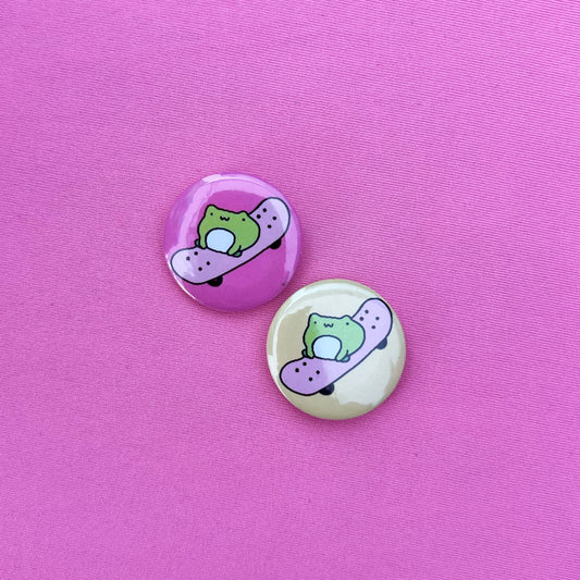 Sk8r Frog Button